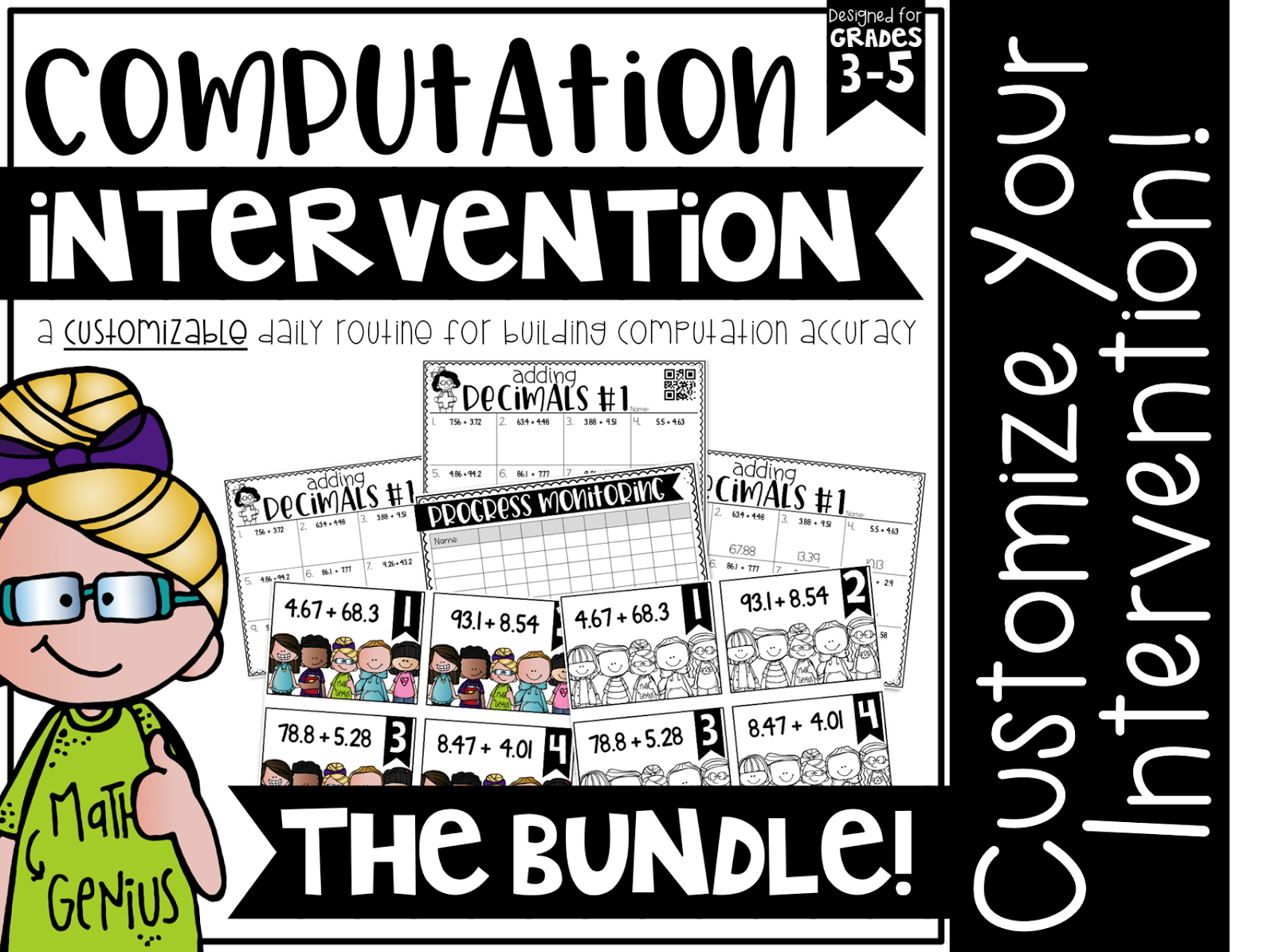 Standardized testing coming up? Looking for help with the basics for computation? Beginning an intervention early, can drastically impact your students test scores. Utilizing a daily problem based on grade level standards and tracking which students are meeting goals, I can further differentiate lessons based on student needs. Be sure to download the freebie to start using this system in your classroom, or download the entire collection. {upper elementary, computation}