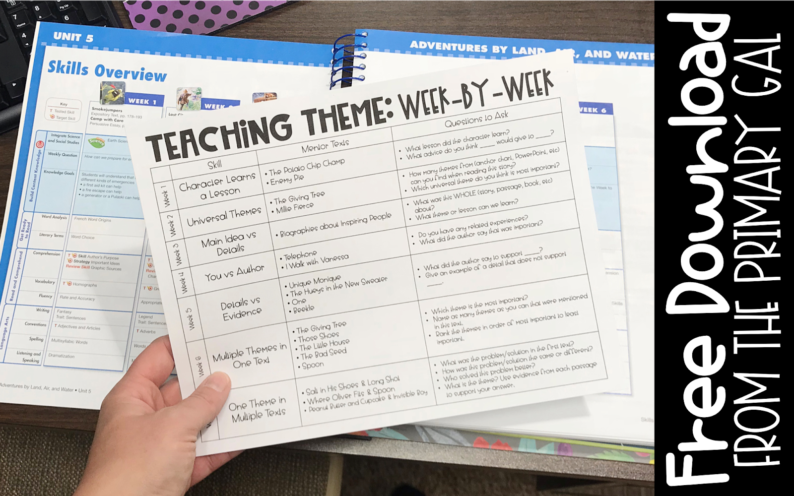 Click here for your FREE Teaching Theme: Week-By-Week download