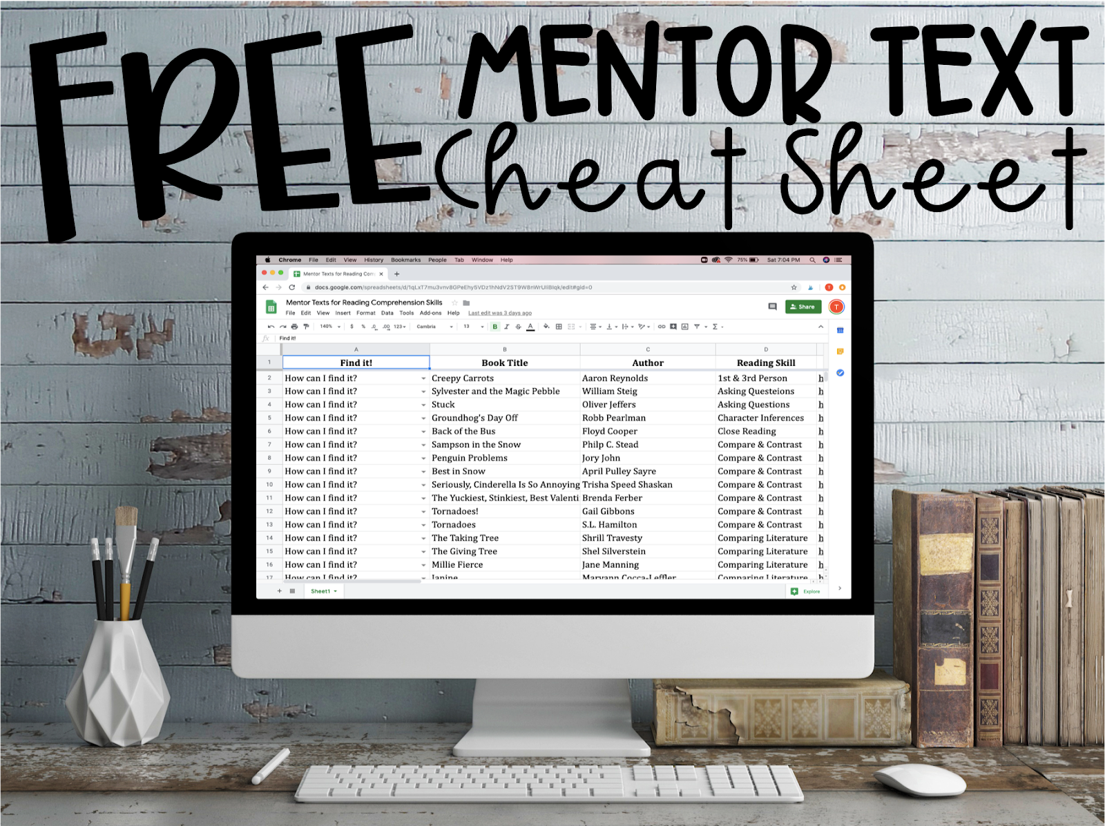 Click here for your FREE Mentor Text Cheat Sheet!
